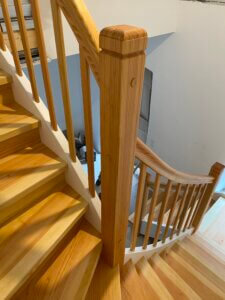 Treppenpflege geschlossene Treppe aus Douglasie Schreinerei Bellut